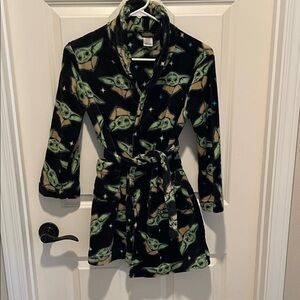 Star Wars Grogu Kids Plush Fleece Hooded Robe – Baby Yoda